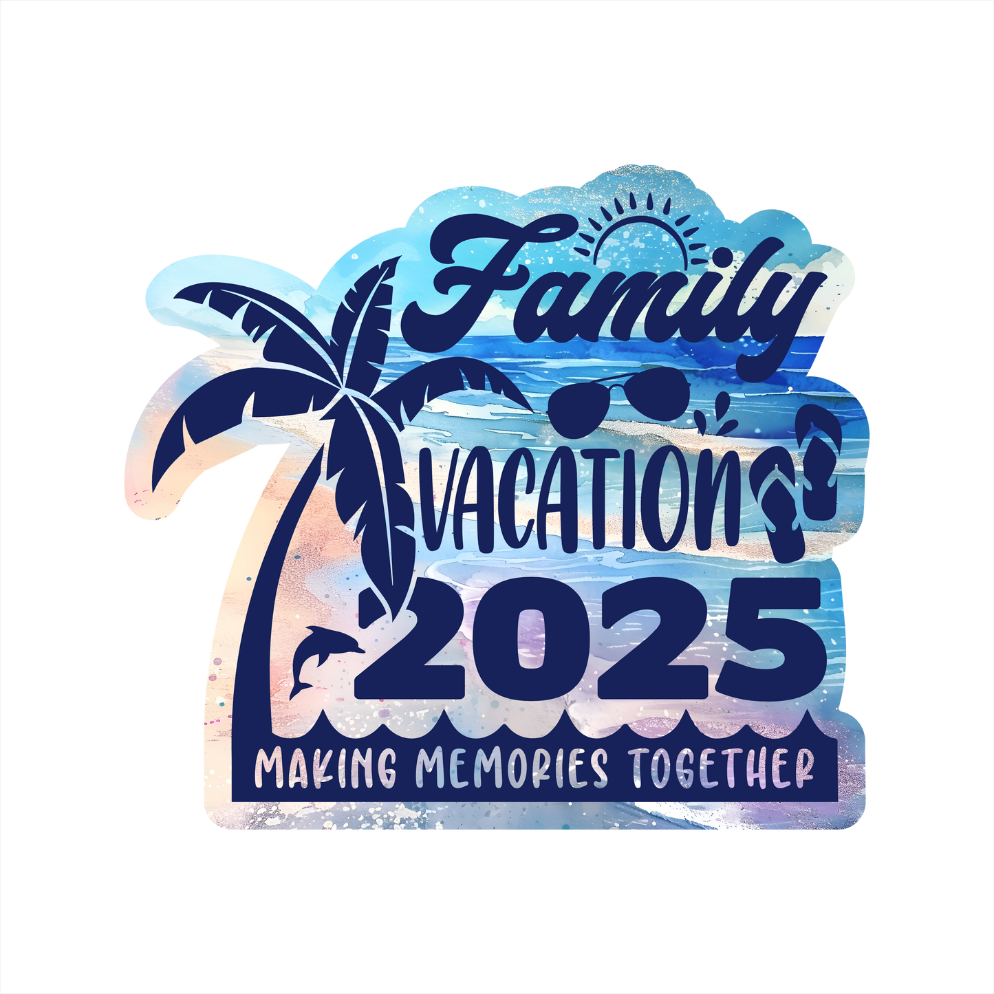 (s040-2H1) 2025 Palm Tree Family Vacation Beach