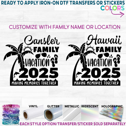 (040-02-H2) Palm Tree Family Vacation Name or Location