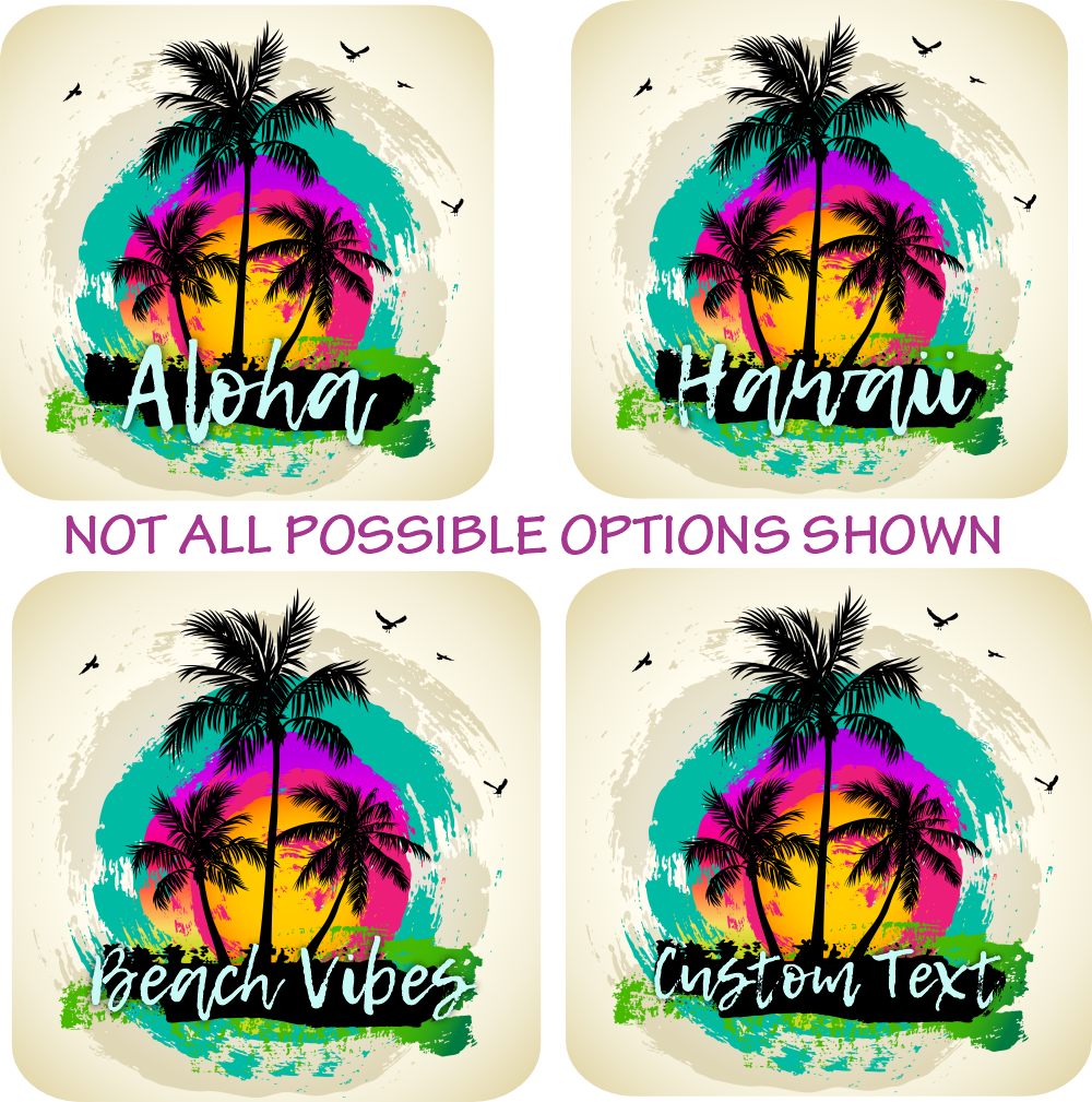 (040-02-F) Palm Tree Retro Sunset