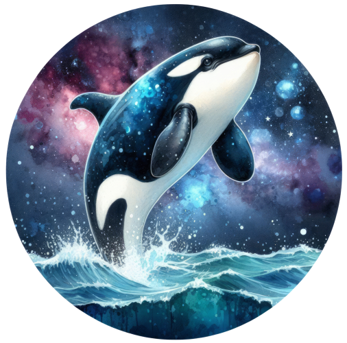 (s403-1-G) Galaxy Killer Whale Orca