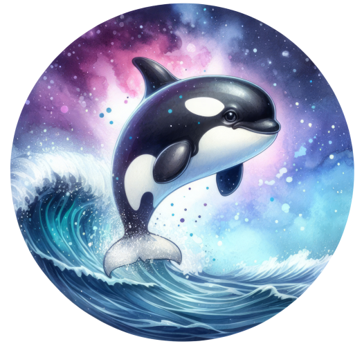 (s403-1-I) Galaxy Killer Whale Orca