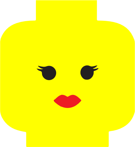 (404-02-1E) Lego Minifig Head Face