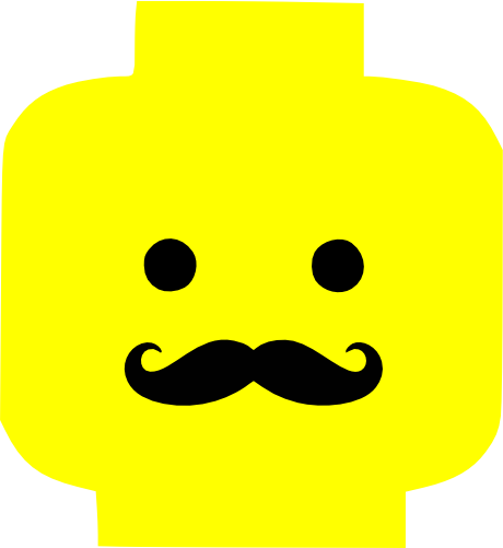 (s404-2-1M) Lego Minifig Head Face