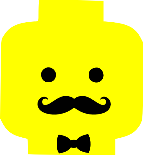(s404-2-1R) Lego Minifig Head Face