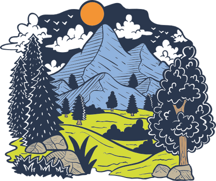 (405-1) Mountains, Lake, River, Desert, Beach Landscape