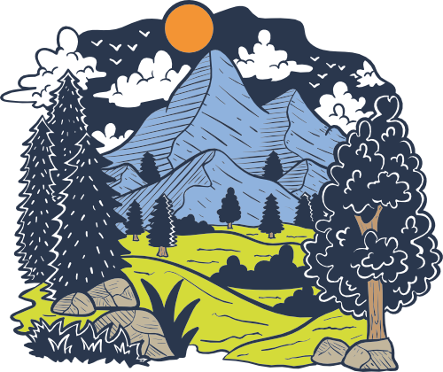 (405-1) Mountains, Lake, River, Desert, Beach Landscape