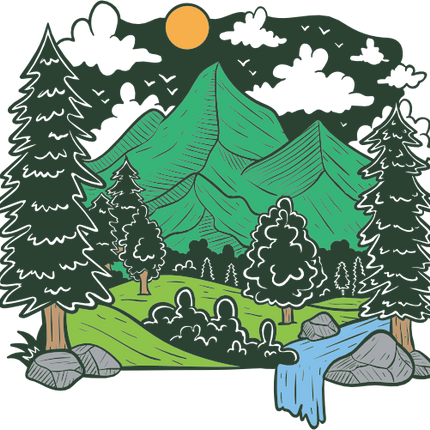 (405-1) Mountains, Lake, River, Desert, Beach Landscape