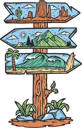 (405-2D) Signpost Landscape