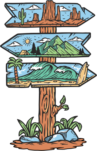 (405-2D) Signpost Landscape