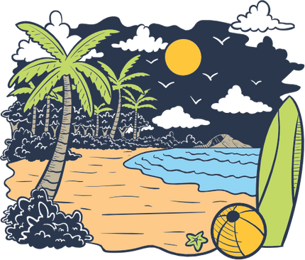 (405-1) Mountains, Lake, River, Desert, Beach Landscape