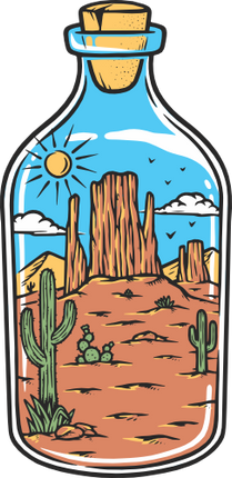 (405-2O) Mountain Landscape in a Bottle