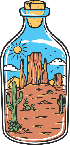 (405-2O) Mountain Landscape in a Bottle