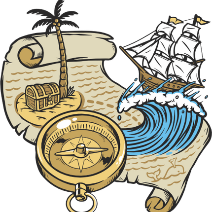 (405-2R) Map Compass Ship