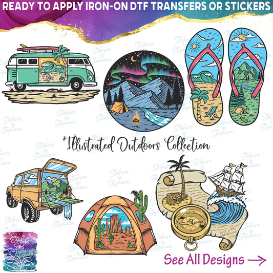 (s405-2) Illustrated Landscapes Collection 32 Styles