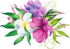 (407-02) Purple Tropical Flowers