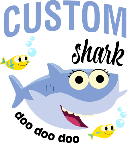 (409-11-B) Baby Shark Custom Family