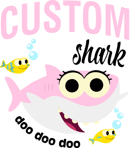 (409-11-C) Baby Shark Custom Family
