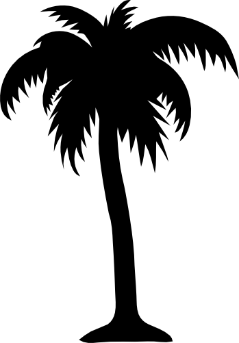 (s040-1-N) Palm Tree Silhouette