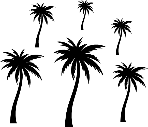 (040-01-P) Palm Tree Set Assorted or Same Sizes