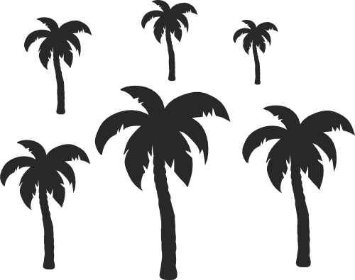(040-01-M) Palm Tree Set Assorted or Same Sizes