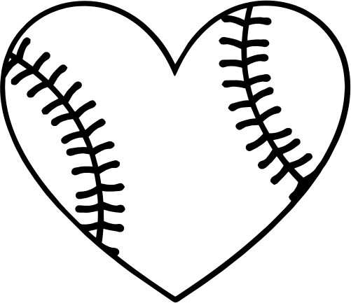 (041-01-1C) Baseball Softball Heart Ball