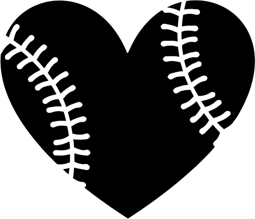 (041-01-1D) Baseball Softball Heart Ball