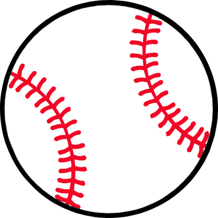 (041-02) Full Color Baseball Softball Round Ball Red Laces