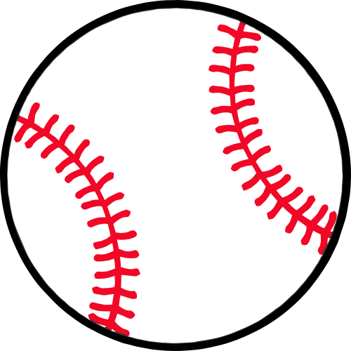 (s041-1) Full Color Baseball Softball Round Ball Red Laces