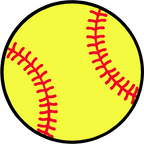 (s041-1) Full Color Split Baseball Softball Round Ball Red Laces