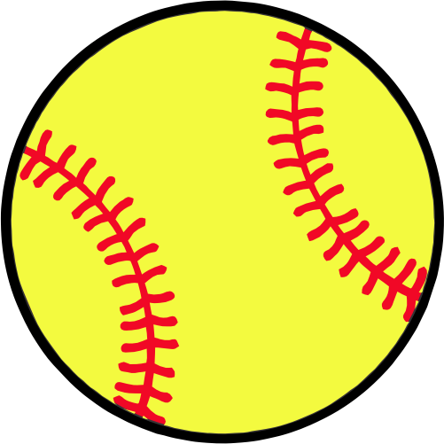 (s041-1) Full Color Split Baseball Softball Round Ball Red Laces
