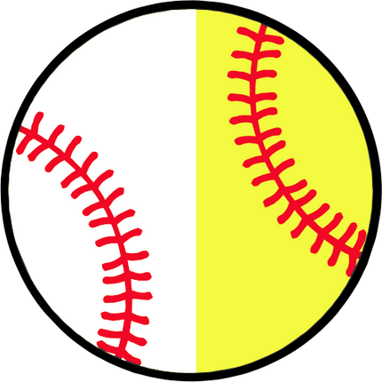 (041-02) Full Color Baseball Softball Round Ball Red Laces