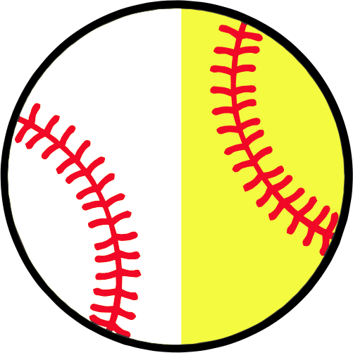 (s041-1) Full Color Baseball Softball Round Ball Red Laces