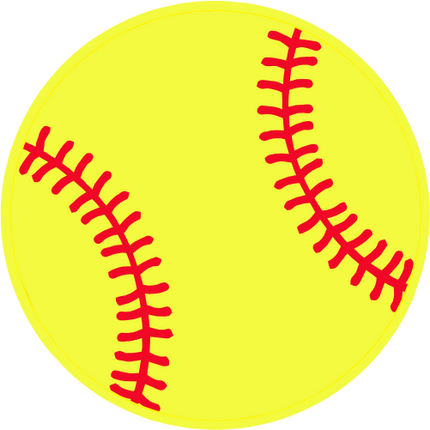 (041-02) Full Color Baseball Softball Round Ball Red Laces