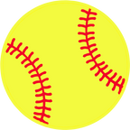(s041-1) Full Color Split Baseball Softball Round Ball Red Laces