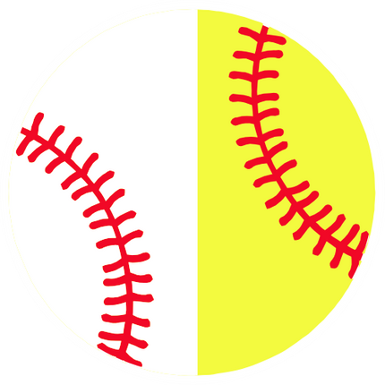 (041-02) Full Color Baseball Softball Round Ball Red Laces