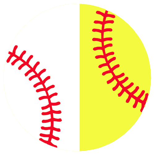 (s041-1) Full Color Baseball Softball Round Ball Red Laces