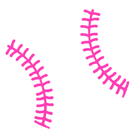 (041-02) Full Color Baseball Softball Round Ball Pink Laces