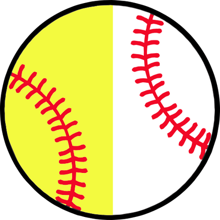 (041-02) Full Color Baseball Softball Round Ball Red Laces