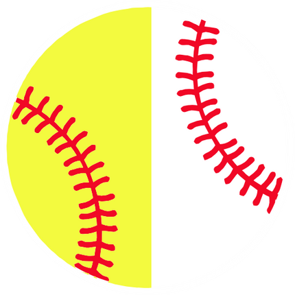 (041-02) Full Color Baseball Softball Round Ball Red Laces
