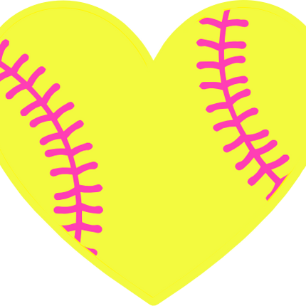 (041-02) Full Color Baseball Softball Round Ball Pink Laces