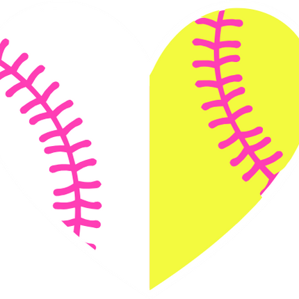 (041-02) Full Color Baseball Softball Round Ball Pink Laces