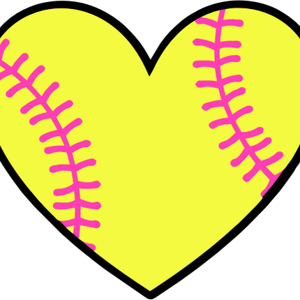 (041-02) Full Color Baseball Softball Round Ball Pink Laces