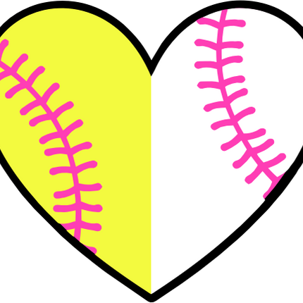 (041-02) Full Color Baseball Softball Round Ball Pink Laces