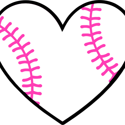 (041-02) Full Color Baseball Softball Round Ball Pink Laces