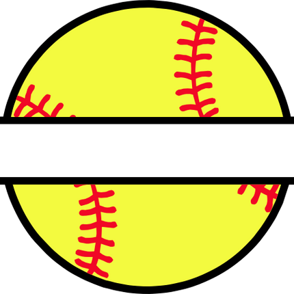 (041-02-V1) Softball Split Ball Text