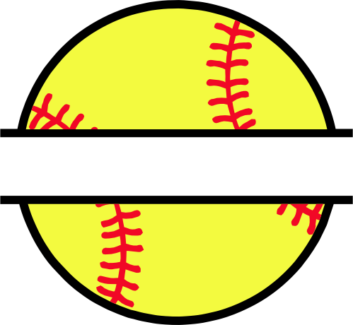 (041-02-V1) Softball Split Ball Text