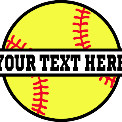 (041-02-V1) Softball Split Ball Text