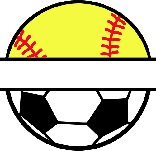 (041-02-V4) Softball Soccer Split Ball Text