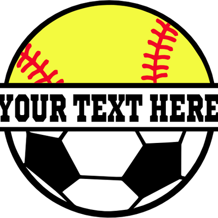(041-02-V4) Softball Soccer Split Ball Text