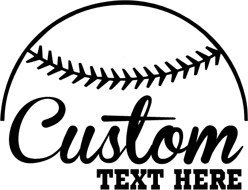 (041-06-1G) Baseball Softball Team Name Custom Text Iron-On Transfer